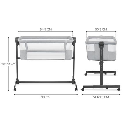 KINDERKRAFT - Berceau pour bébé NESTE UP 2 gris clair