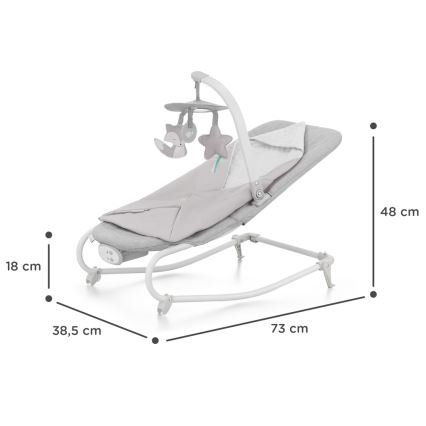 KINDERKRAFT - Berceuse vibrante pour bébé avec une mélodie FELIO 2 gris