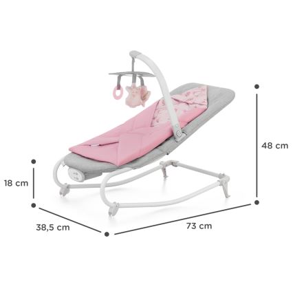 KINDERKRAFT - Berceuse vibrante pour bébé avec une mélodie FELIO 2 rose