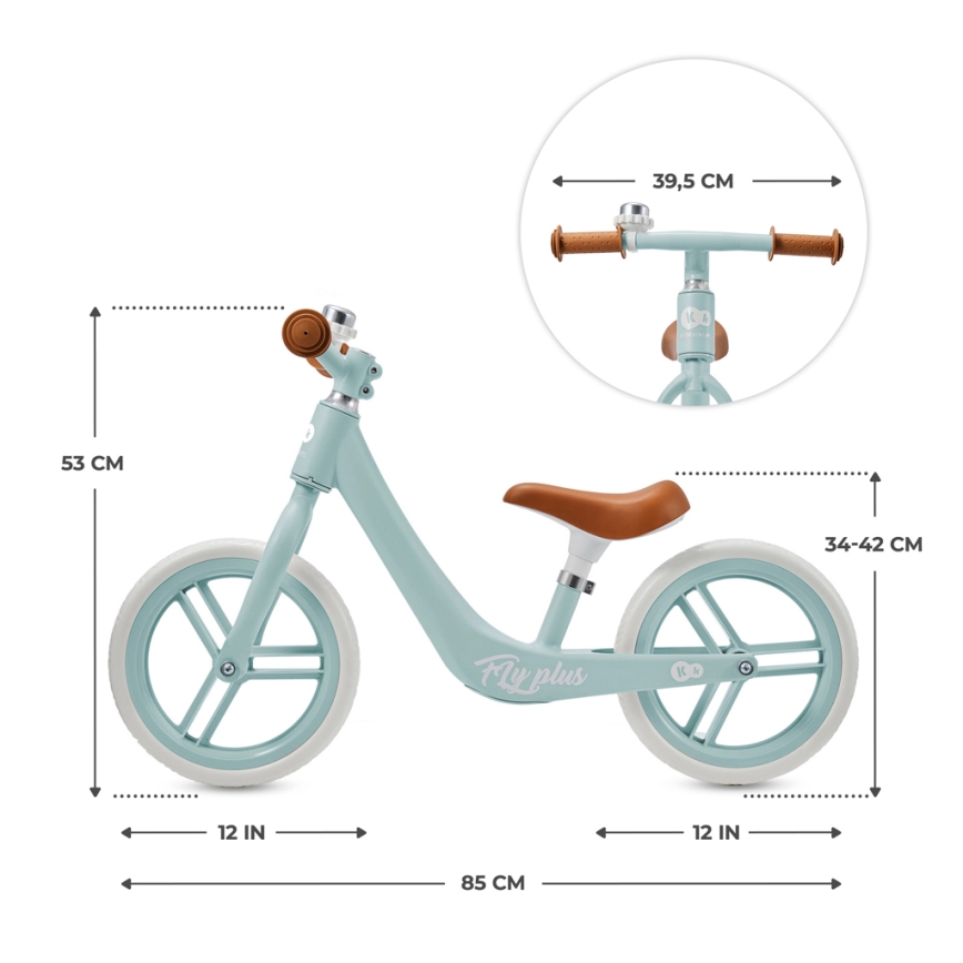 KINDERKRAFT - Bici a spinta FLY PLUS Baby blu