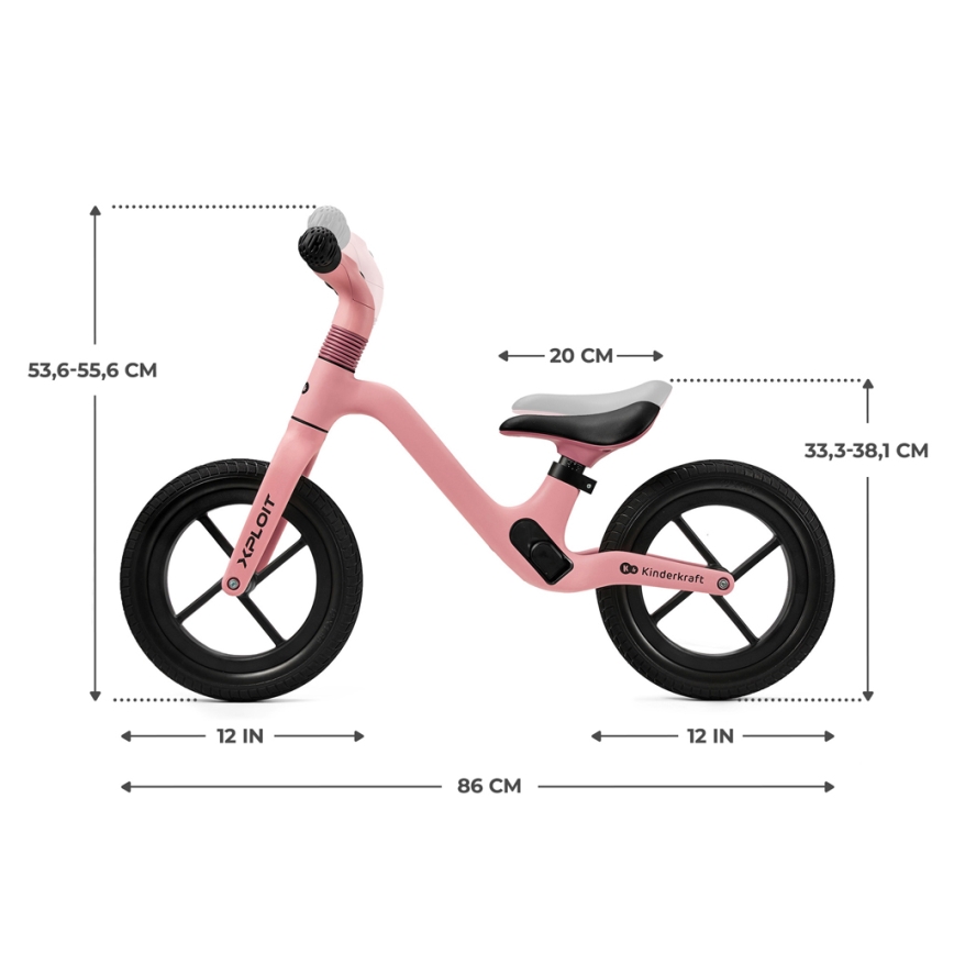 KINDERKRAFT - Bici a spinta XPLOIT Bubblegum rosa