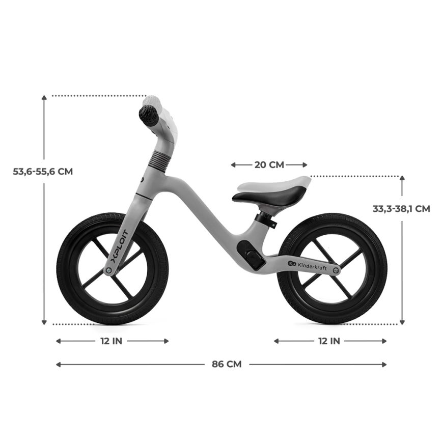 KINDERKRAFT - Bici a spinta XPLOIT Moonstone argento