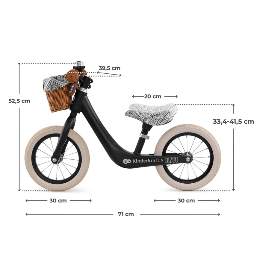 KINDERKRAFT - Bici senza pedali RAPID 2 Nero Lunare Bizuu