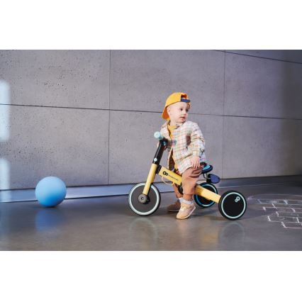 KINDERKRAFT - Bicicletta a spinta per bambini 3in1 4TRIKE giallo/menta