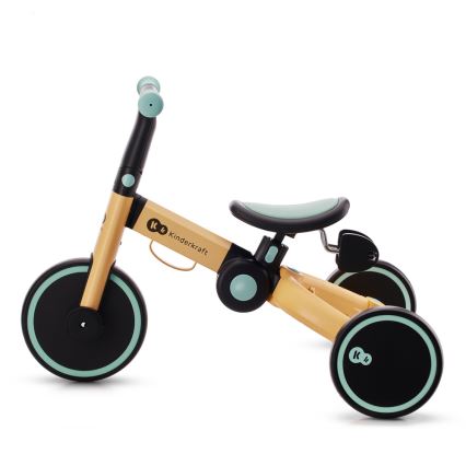 KINDERKRAFT - Bicicletta a spinta per bambini 3in1 4TRIKE giallo/menta
