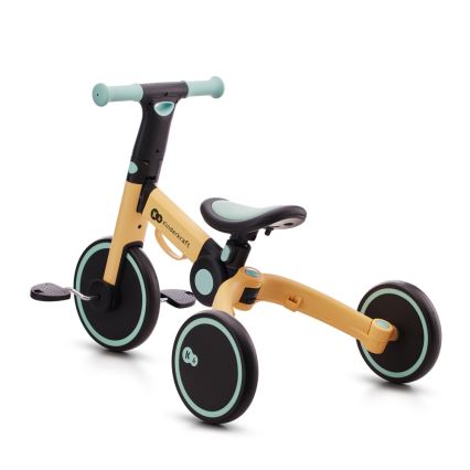 KINDERKRAFT - Bicicletta a spinta per bambini 3in1 4TRIKE giallo/menta