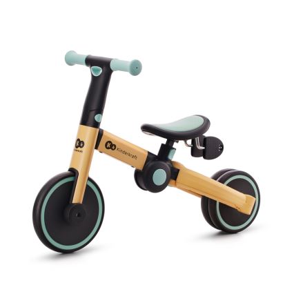 KINDERKRAFT - Bicicletta a spinta per bambini 3in1 4TRIKE giallo/menta