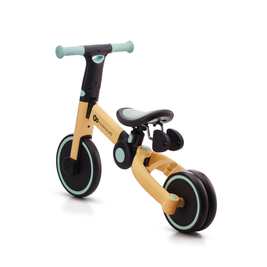 KINDERKRAFT - Bicicletta a spinta per bambini 3in1 4TRIKE giallo/menta
