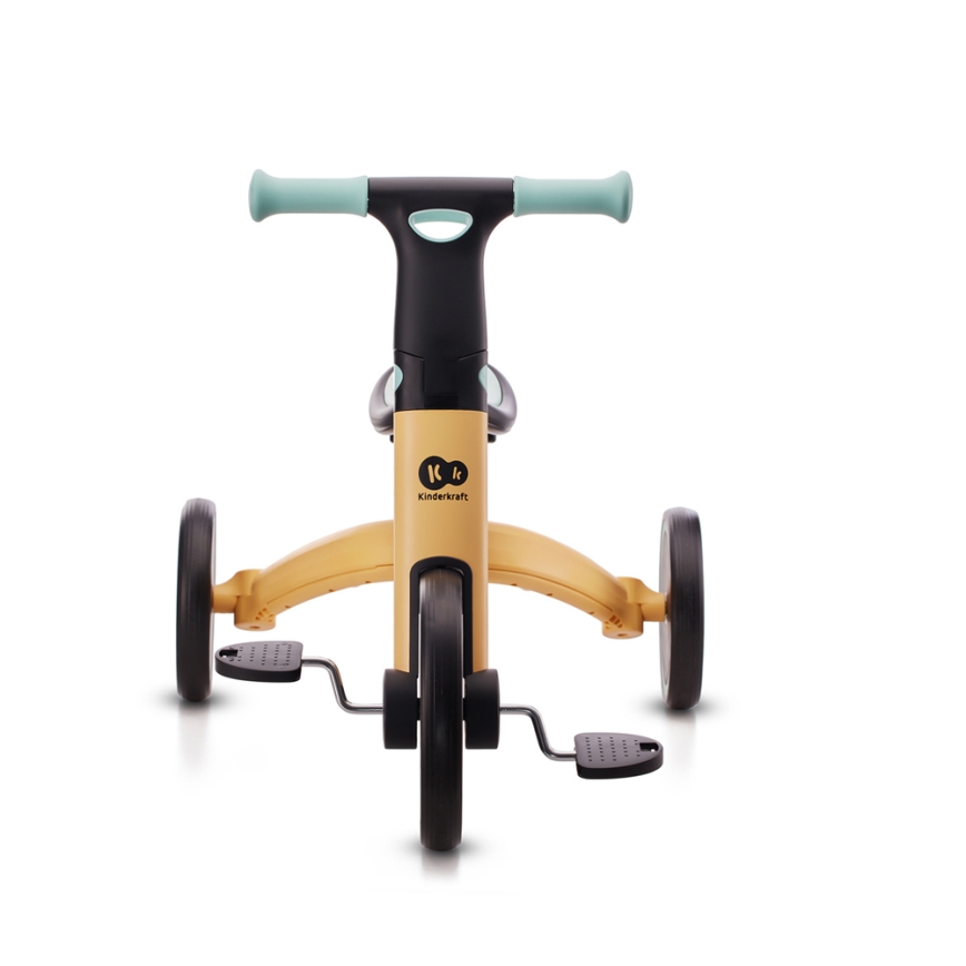 KINDERKRAFT - Bicicletta a spinta per bambini 3in1 4TRIKE giallo/menta