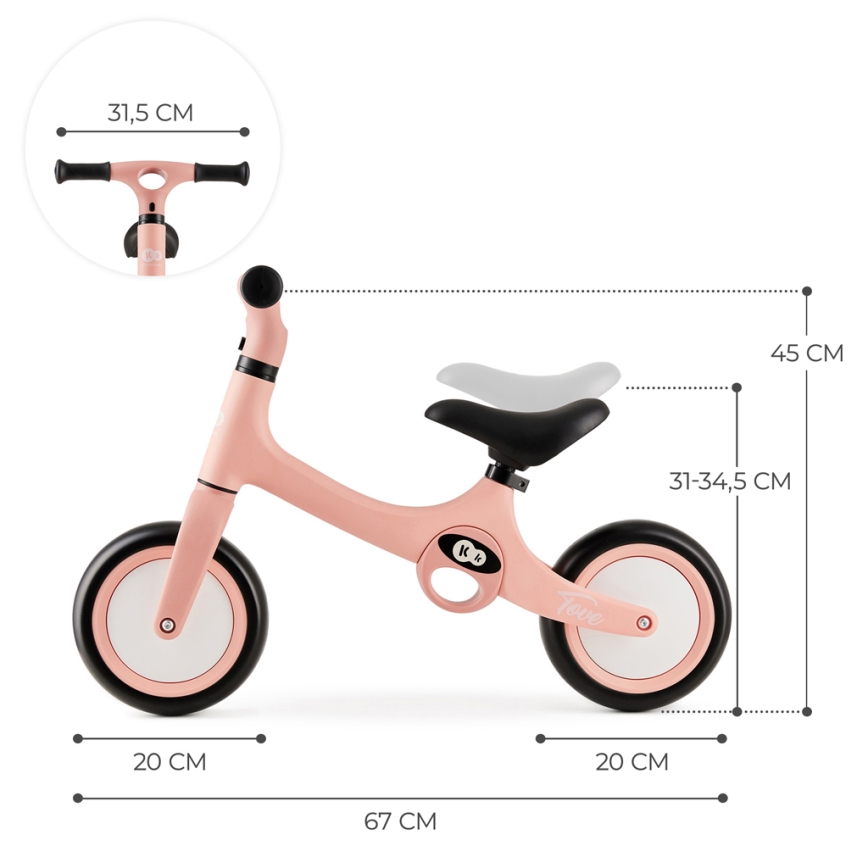KINDERKRAFT - Bicicletta senza pedali TOVE, rosa