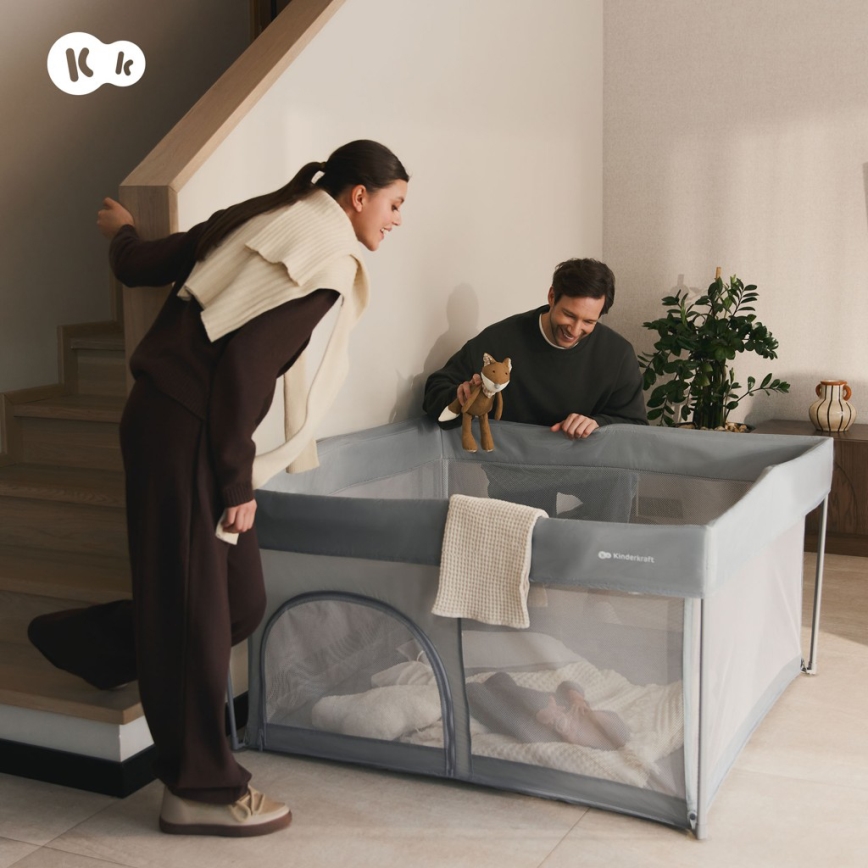 KINDERKRAFT - Box per bambini ZIKI grigio