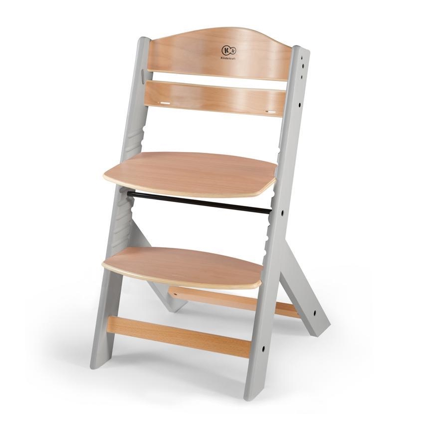 KINDERKRAFT - Chaise de repas pour bébé ENOCK grise