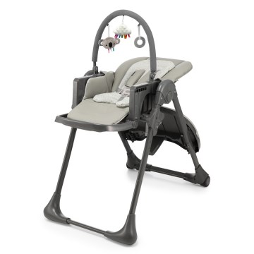 KINDERKRAFT - Chaise haute 2 en 1 TUMMIE grise