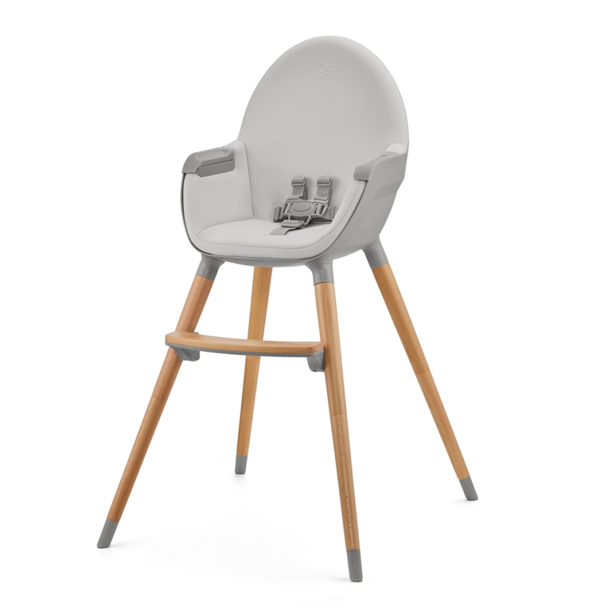 KINDERKRAFT - Chaise haute enfant FINI2 hêtre/gris