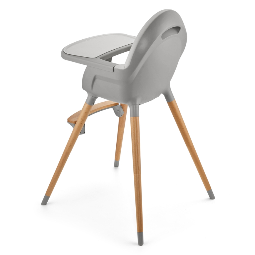 KINDERKRAFT - Chaise haute enfant FINI2 hêtre/gris