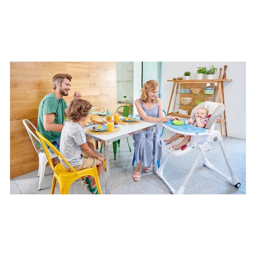 KINDERKRAFT - Chaise haute pour repas enfant YUMMY beige/blanc