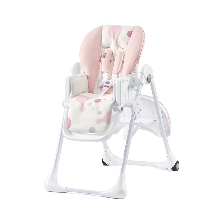 KINDERKRAFT - Chaise haute pour repas enfant YUMMY rose/blanc