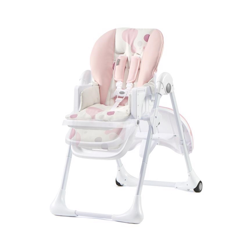 KINDERKRAFT - Chaise haute pour repas enfant YUMMY rose/blanc