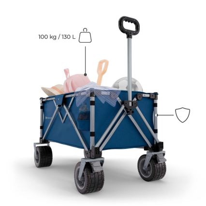 KINDERKRAFT - Chariot de transport pliable WAGON ROLLSTER bleu