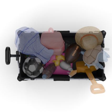 KINDERKRAFT - Chariot de transport pliable WAGON ROLLSTER noir