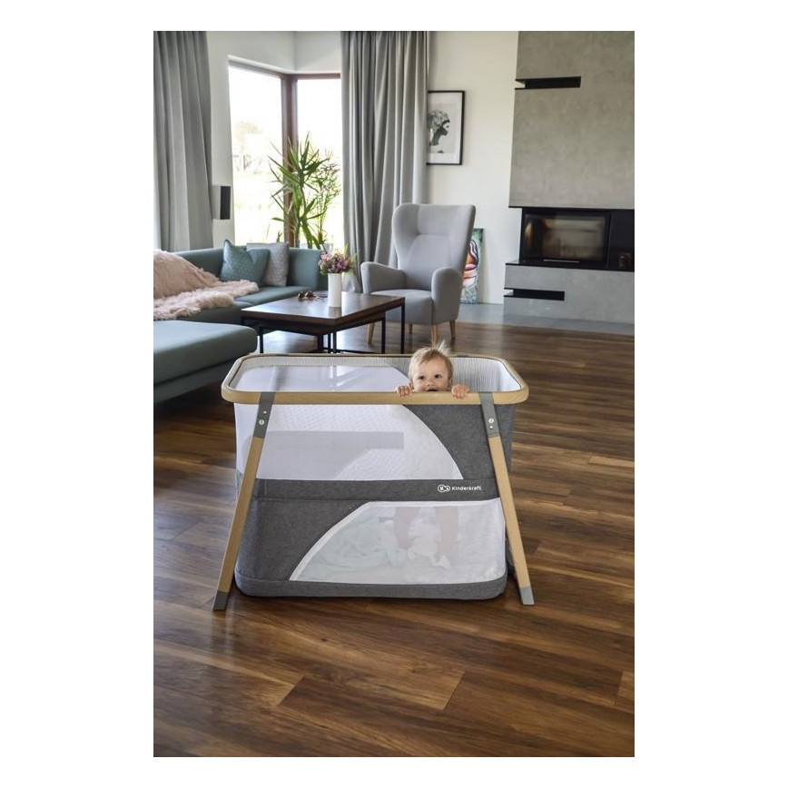 KINDERKRAFT - Culla da viaggio 4in1 SOFI grigio