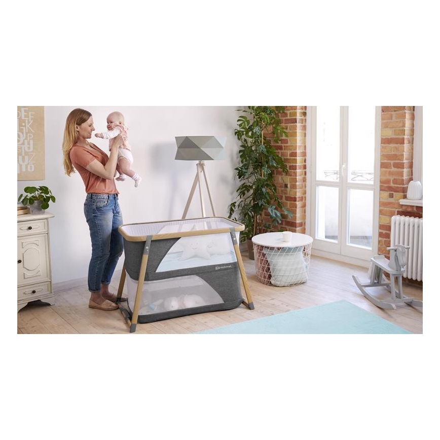 KINDERKRAFT - Culla da viaggio 4in1 SOFI grigio