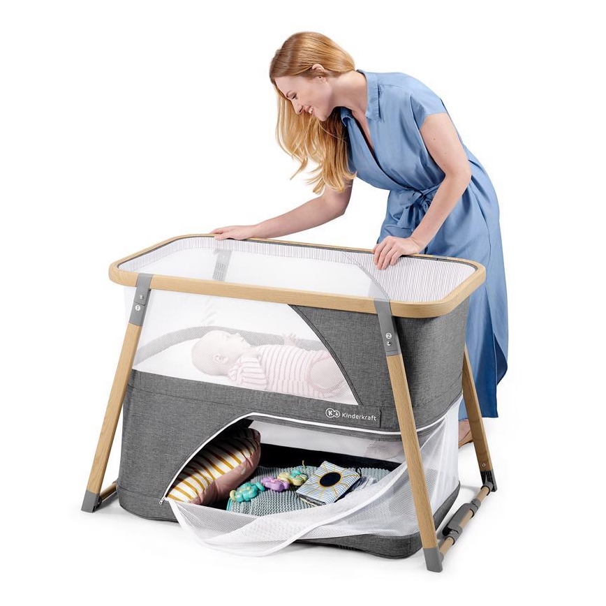 KINDERKRAFT - Culla da viaggio 4in1 SOFI grigio