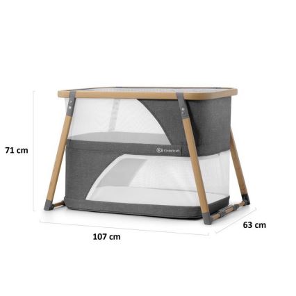 KINDERKRAFT - Culla da viaggio 4in1 SOFI grigio