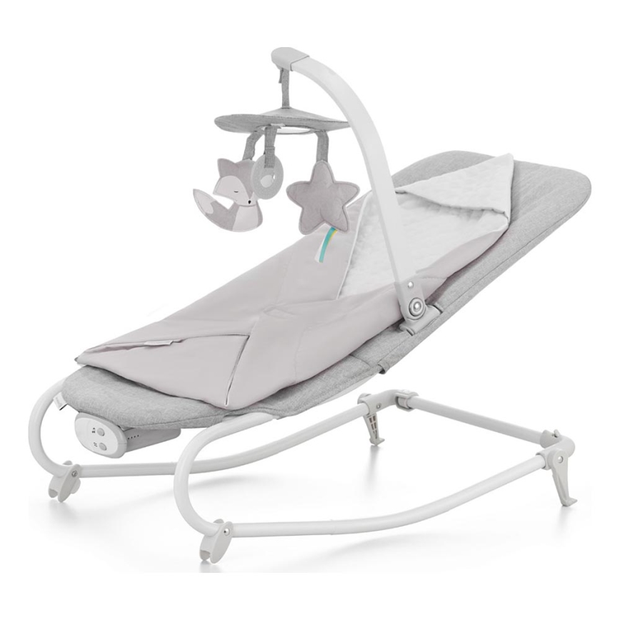 KINDERKRAFT - Dondolo vibrante per bambini con melodia FELIO 2 grigio