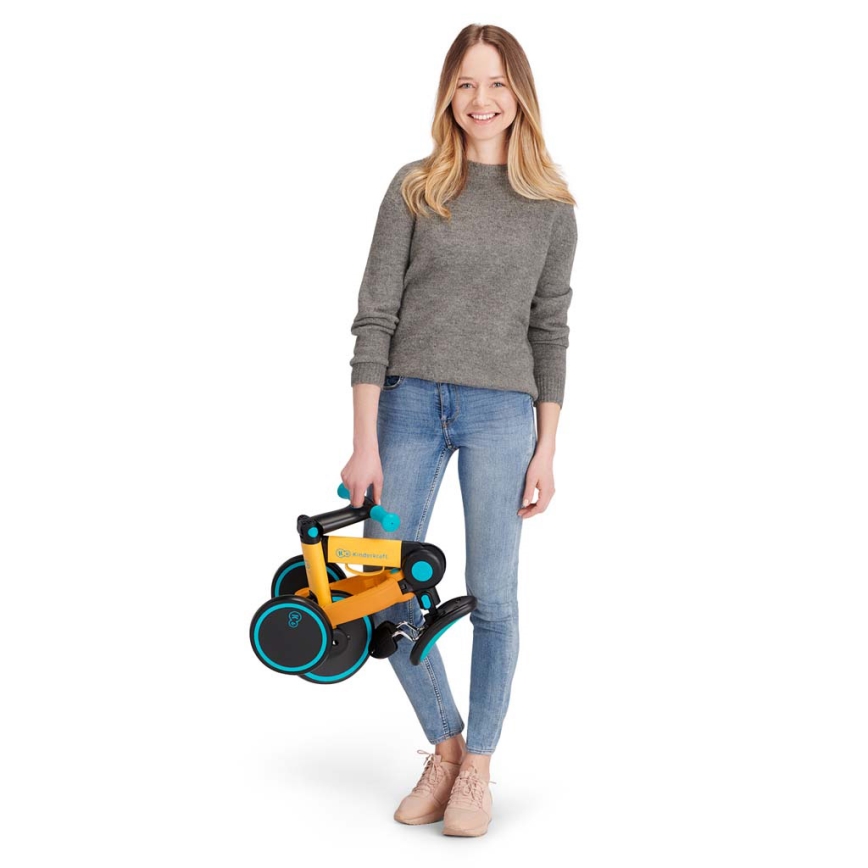 KINDERKRAFT - Draisienne pour enfant 3en1 4TRIKE jaune/turquoise