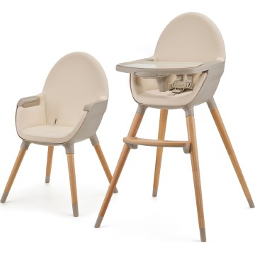KINDERKRAFT - Esstischstuhl für Kinder 2v1 FINI2 Buche/beige