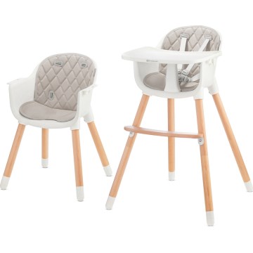 KINDERKRAFT - Esstischstuhl für Kinder 2v1 SIENNA Buche/grau