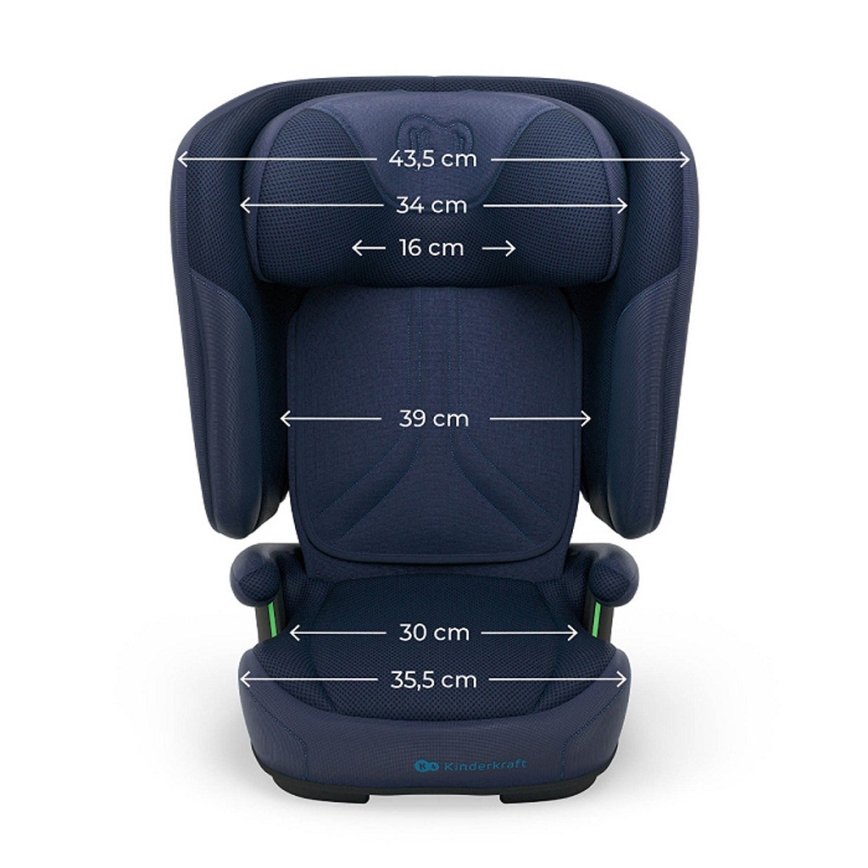 KINDERKRAFT - Faltbarer Kinderautositz UNITY 2 i-Size 100-150 cm dunkelblau