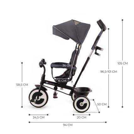 KINDERKRAFT - Kinder-Dreirad ASTON Malachite grau