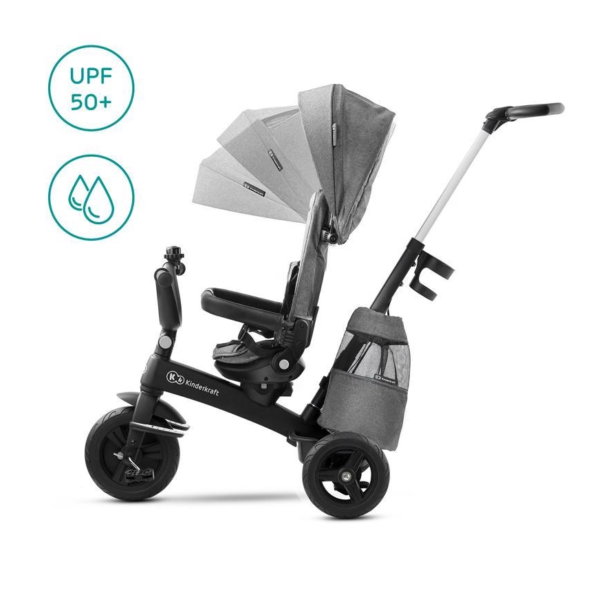 KINDERKRAFT - Kinderdreirad 5v1 EASYTWIST grau/schwarz