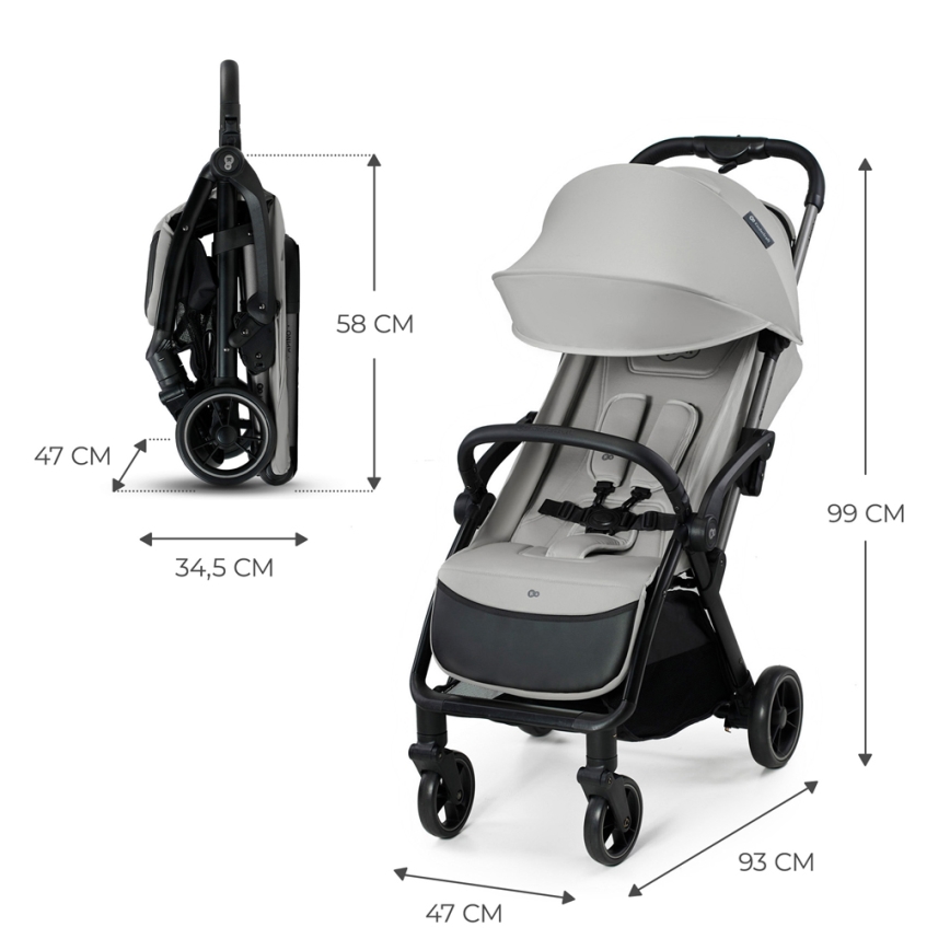 KINDERKRAFT - Kinderwagen APINO grau