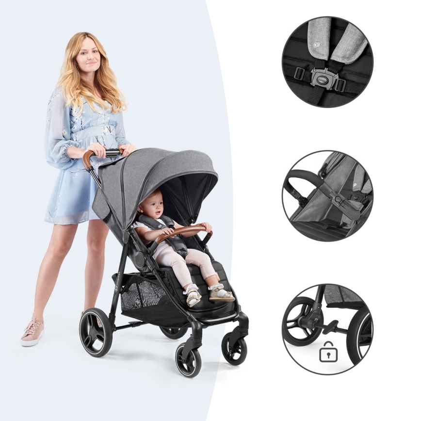 KINDERKRAFT - Kinderwagen GRANDE PLUS grau