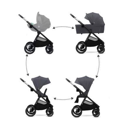 KINDERKRAFT - Kombi-Kinderwagen 2in1 NEA 2 Dunkelgrau