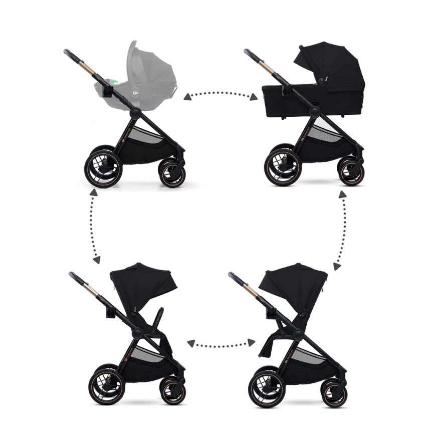 KINDERKRAFT - Kombi-Kinderwagen 2in1 NEA 2 Midnight schwarz