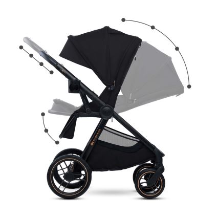 KINDERKRAFT - Kombi-Kinderwagen 2in1 NEA 2 Midnight schwarz