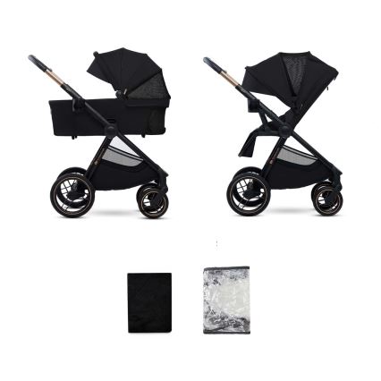 KINDERKRAFT - Kombi-Kinderwagen 2in1 NEA 2 Midnight schwarz