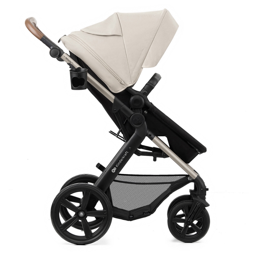 KINDERKRAFT - Kombi-Kinderwagen 3in1 MOOV 2 Moonlight grau + Kindersitz MINK PRO