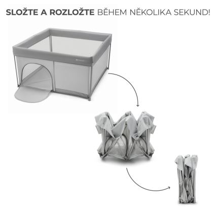KINDERKRAFT - Laufgitter ZIKI grau
