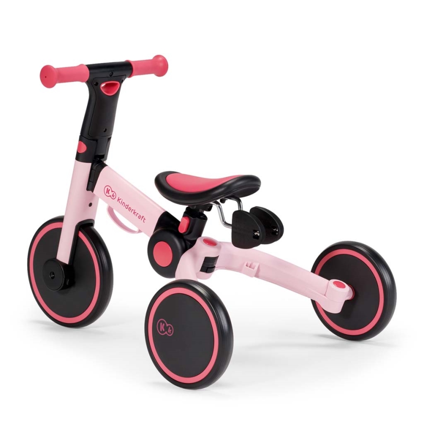 KINDERKRAFT - Laufrad für Kinder 3in1 4TRIKE rosa