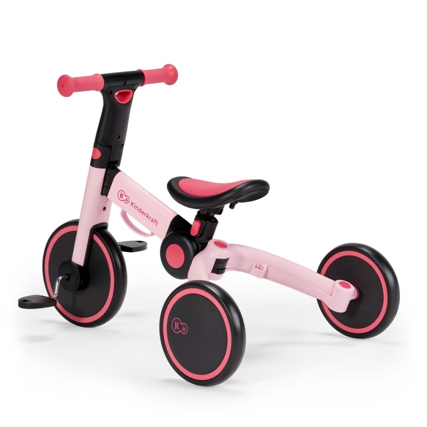 KINDERKRAFT - Laufrad für Kinder 3in1 4TRIKE rosa