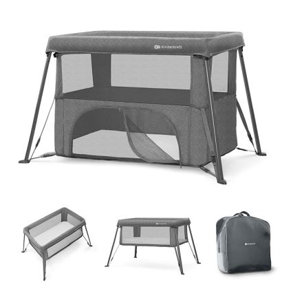 KINDERKRAFT - Lettino da viaggio 3 in 1 CAMI grigio