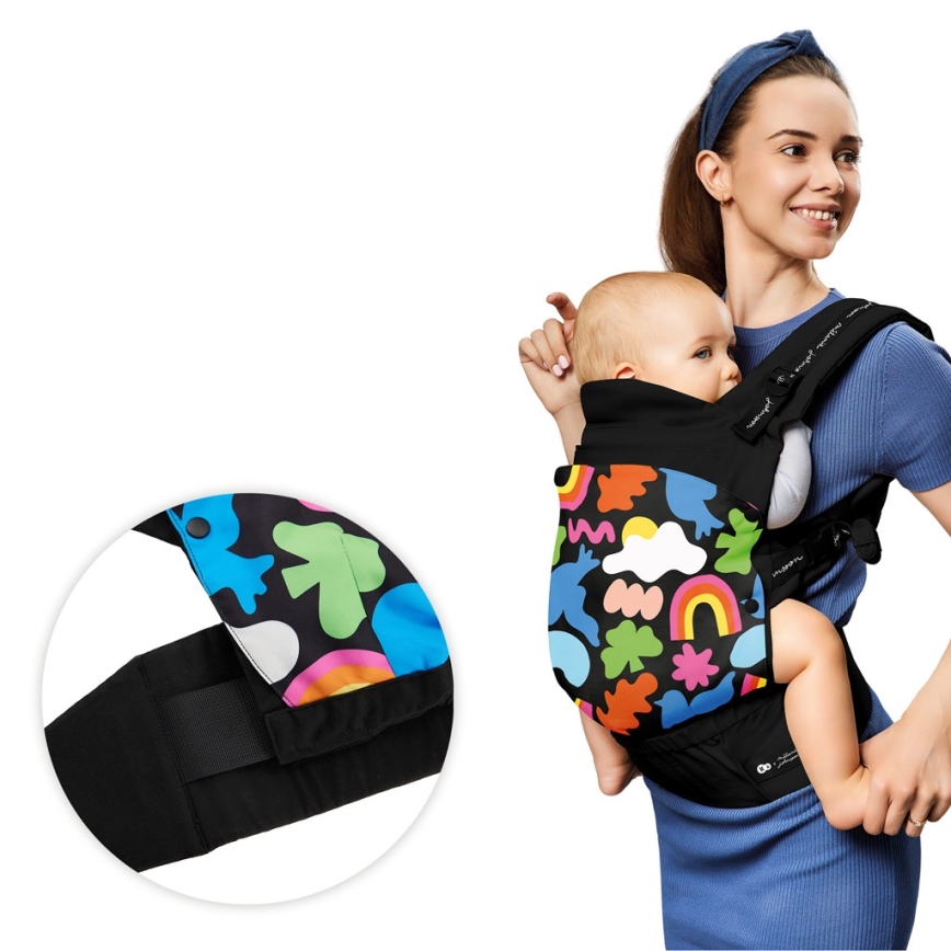 KINDERKRAFT - Marsupio per bambini HUGGY Happy shapes