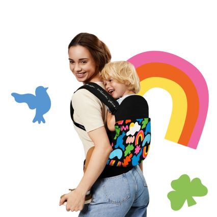 KINDERKRAFT - Marsupio per bambini HUGGY Happy shapes