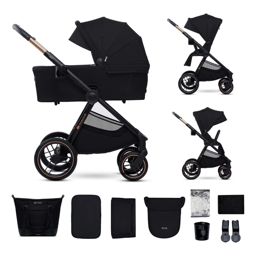 KINDERKRAFT - Passeggino combinato 2in1 NEA 2 Midnight nero