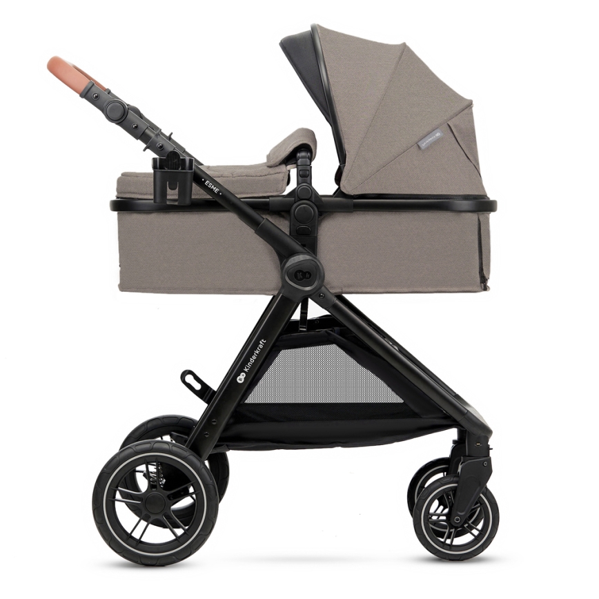KINDERKRAFT - Passeggino combinato 3in1 ESME Sand beige + seggiolino auto MINK PRO